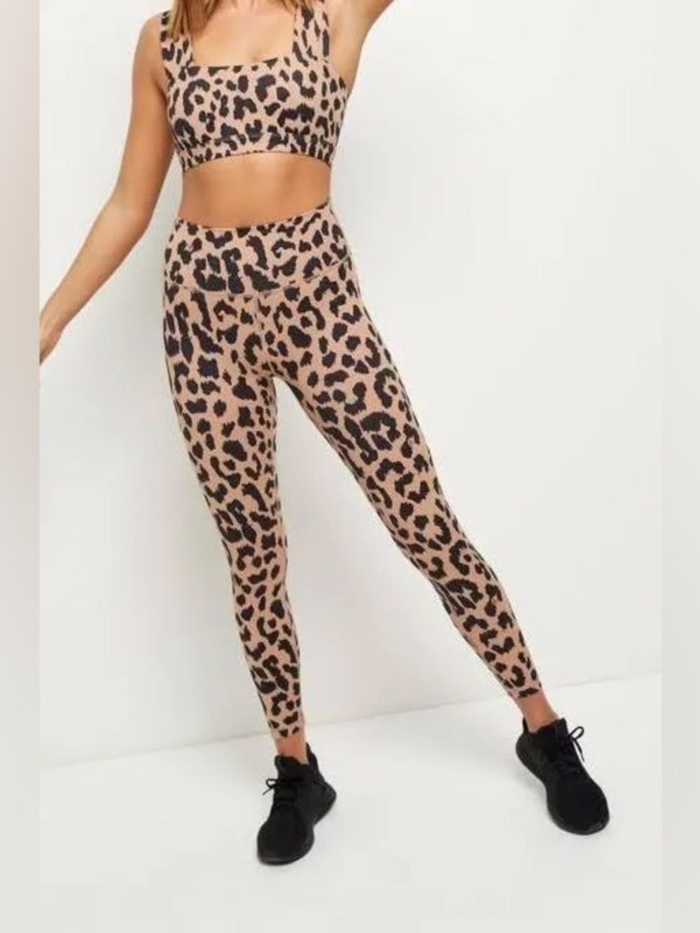 All Fenix Camel Leo 7/8 Leggings Leopard Print NWT Small